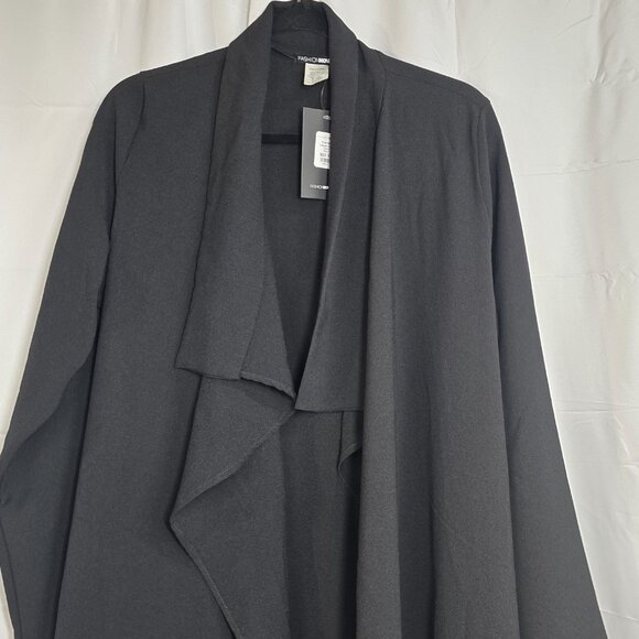 Fashion Nova Black Trench Coat (XL) - Picture 3 of 7